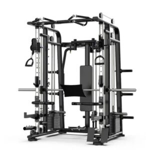 Multi-Functional Smith Machine + Cable Crossover + Leg Press with Weight Stack (Squat Rack)